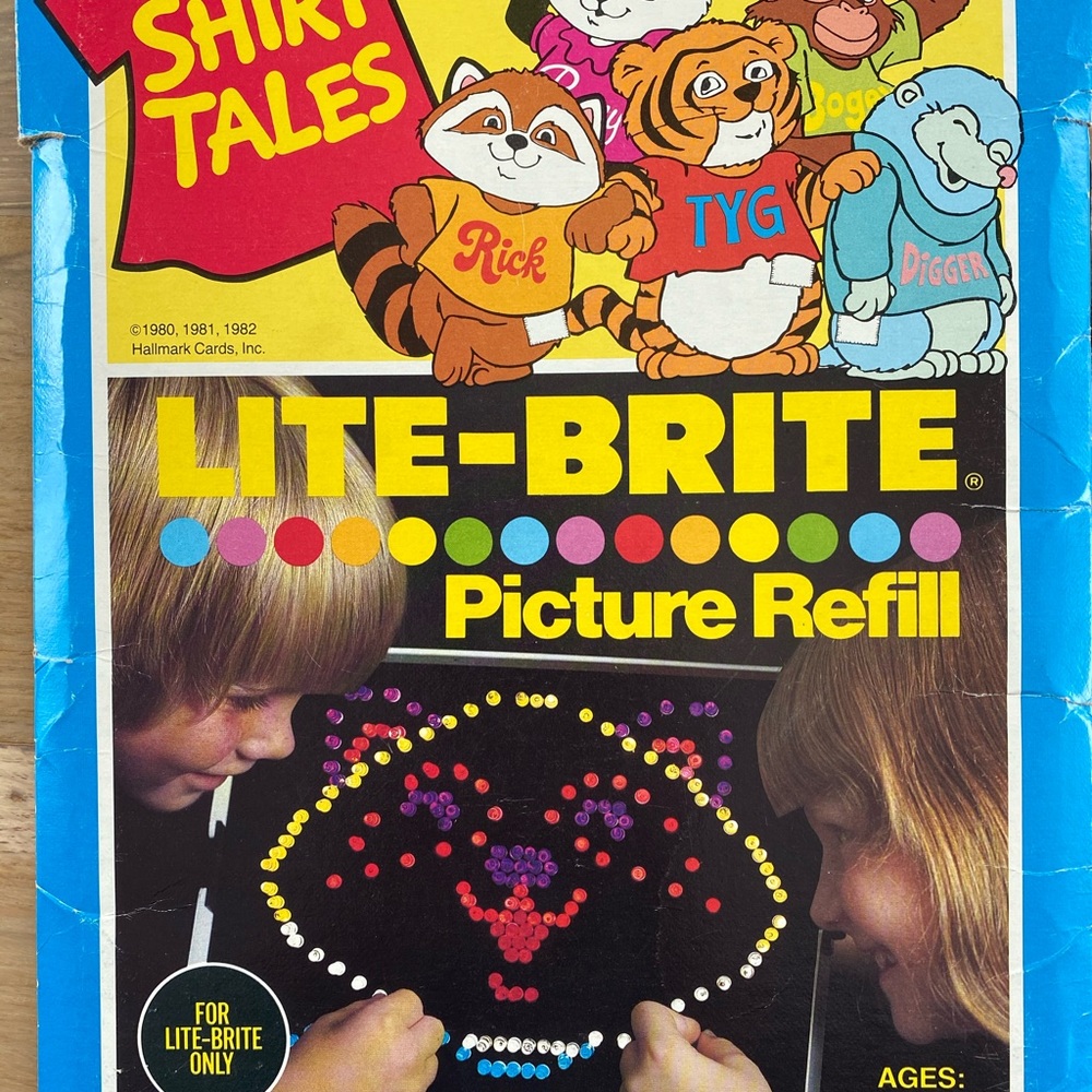 Vintage Shirt Tales Lite brite pages